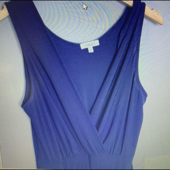 Gilli Navy v-neck wide leg jumpsuit - Picture 2 of 4